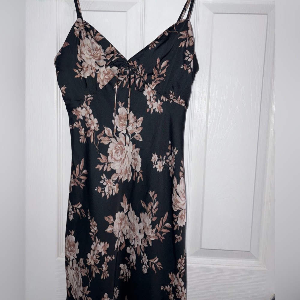 Altar’d State - floral black midi dress